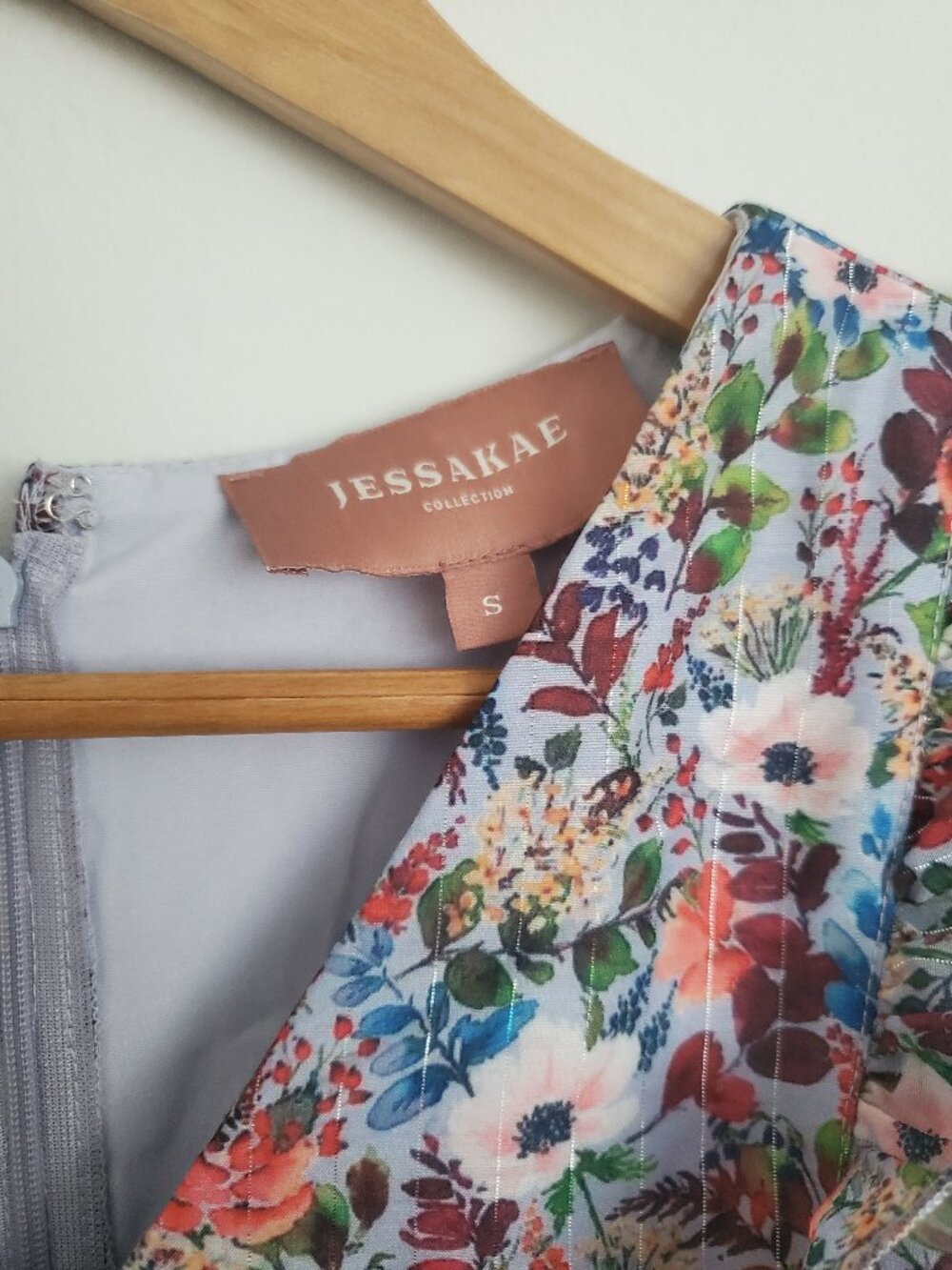JessaKae Dress Floral Full Bloom Tiered Belted Mini Garden Tea Party SIZE SMALL - Picture 3 of 15